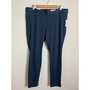 New Old Navy Womens Sz 16 Blue Low Rise‎ Skinny Leggings Athleisure Casual